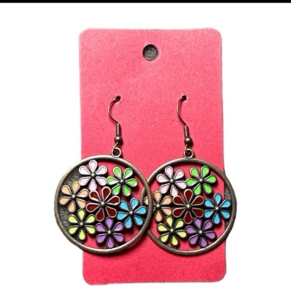 Jewelry - Boho Daisy Flower Earrings - Perfect for Hippie Halloween Costume